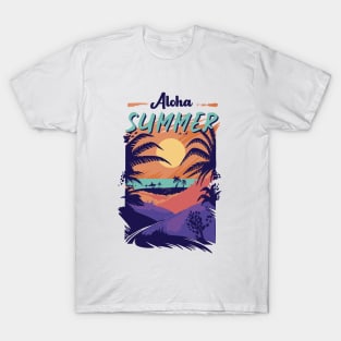 Aloha Summer Retro Vintage Art T-Shirt